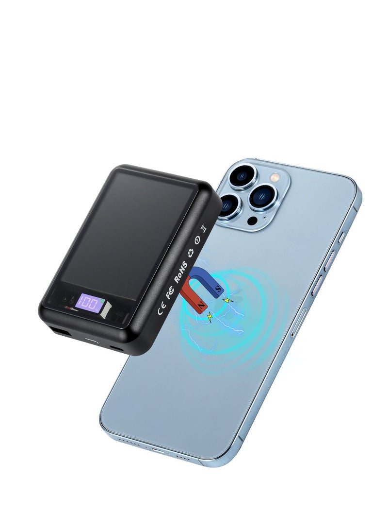 GULFLINK 5000mah Mini Magnetic Wireless Fast Charger Power Bank For Apple iPhone 13/14/15 - Image 1