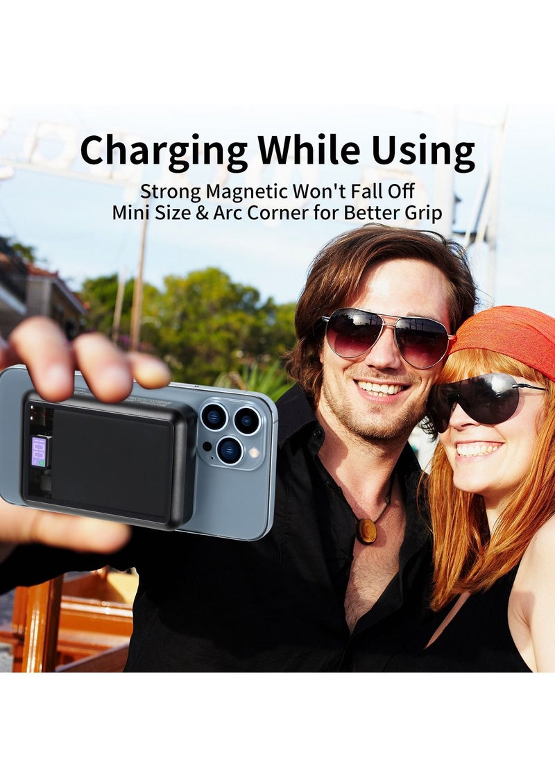 GULFLINK 5000mah Mini Magnetic Wireless Fast Charger Power Bank For Apple iPhone 13/14/15 - Image 3