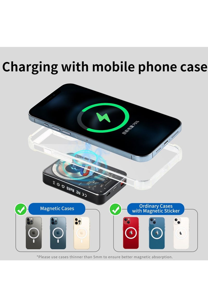 GULFLINK 5000mah Mini Magnetic Wireless Fast Charger Power Bank For Apple iPhone 13/14/15 - Image 4