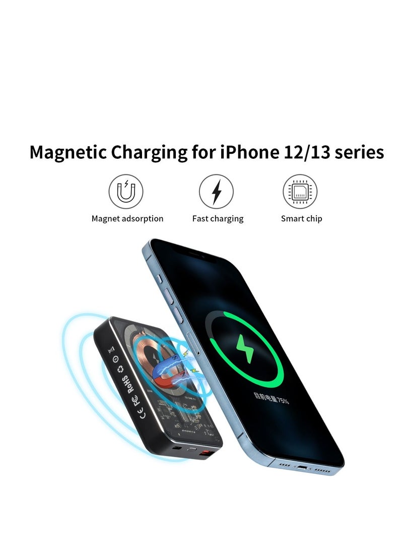 GULFLINK 5000mah Mini Magnetic Wireless Fast Charger Power Bank For Apple iPhone 13/14/15 - Image 2