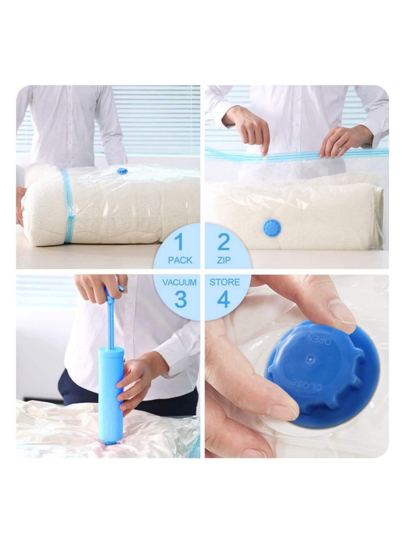 Storage Bags for Bedding, Pillows, Towel, Clothes Space Saver Travel Storage Bag With Hand-Pump,Vacuum Bag Package - Image 4