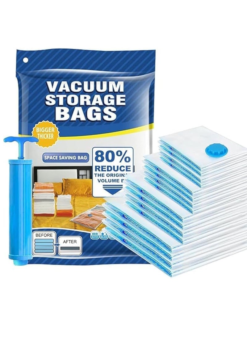 Storage Bags for Bedding, Pillows, Towel, Clothes Space Saver Travel Storage Bag With Hand-Pump,Vacuum Bag Package - Image 1