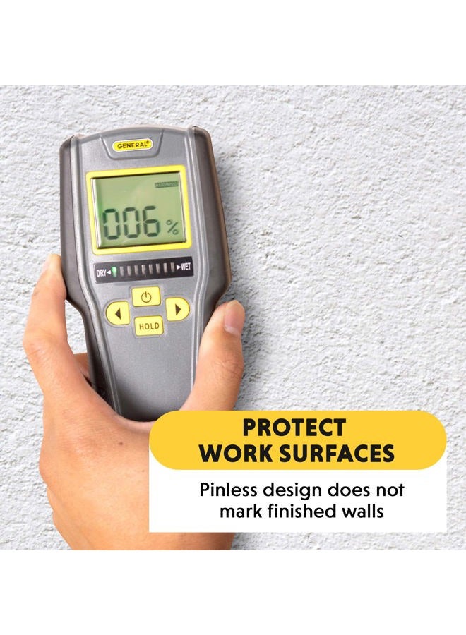 General Tools Digital Moisture Meter MMD7NP - Humidity Sensor- Pinless and Non-Invasive - Image 2