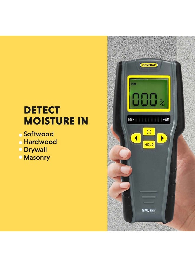 General Tools Digital Moisture Meter MMD7NP - Humidity Sensor- Pinless and Non-Invasive - Image 3