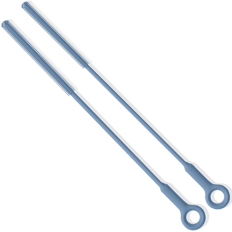 Raymeefa Extra Long Straw Cleaner BrushReusable and Soft Silicone Straw Cleaning Brush to Clean CreviceBlue