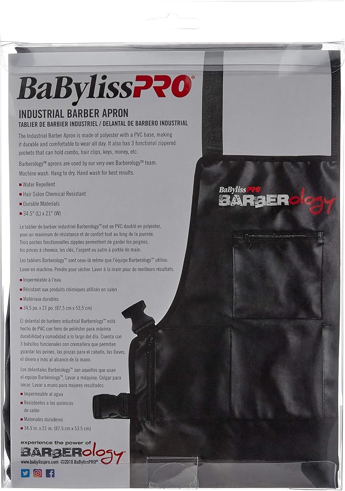 BabylissPRO Barberology Apron - Black - Image 2