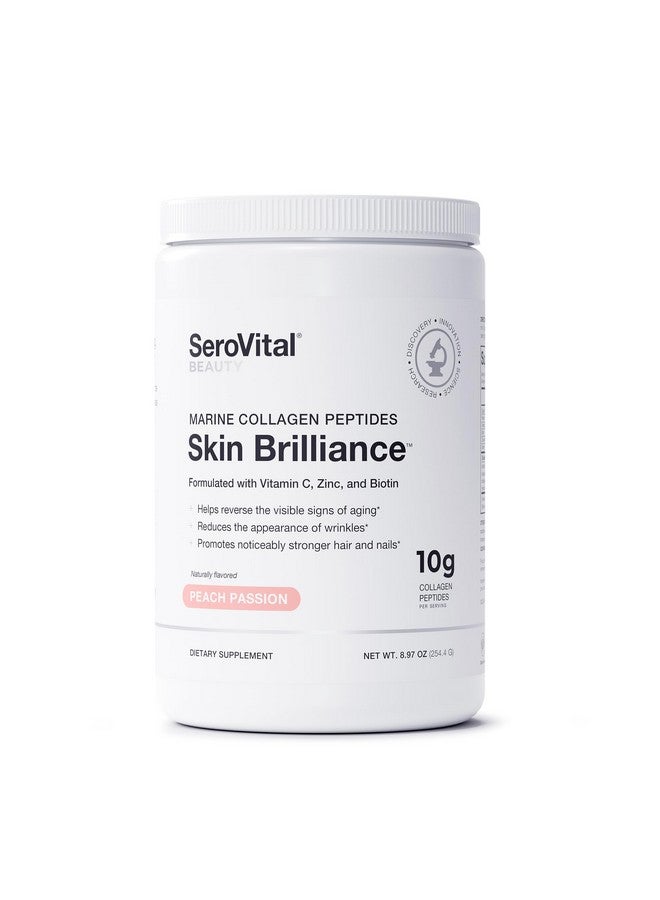 Serovital Skin Brilliance - Marine Collagen Peptides Powder - Hydrolyzed Type I & II Fish Collagen - Skin, Hair & Nails - 8.97 oz - Image 1