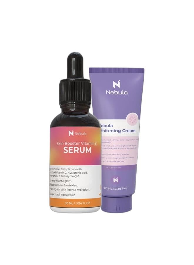 Nebula skin booster Vitamin C serum 30 ml & nebula Whitening Cream 100 ml Bundle - Image 1