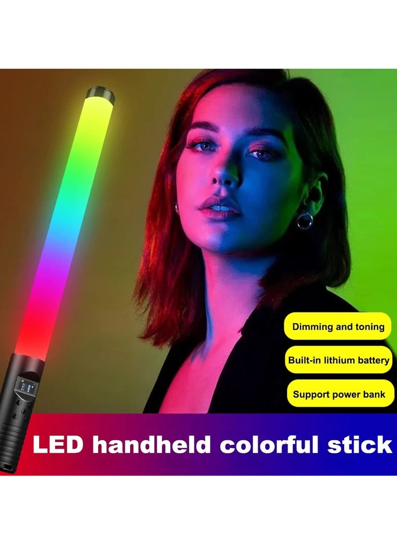 إي وورلد عصا إضاءة RGB محمولة للتصوير الفوتوغرافي والفيديو – عصا إضاءة LED ملونة وقابلة للتعتيم مع جهاز تحكم عن بعد وحقيبة حمل، حماية للعين، مثالية للتصوير الليلي في الهواء الطلق، الإضاءة الشخصية، والتأثيرات الجذابة  - Image 5