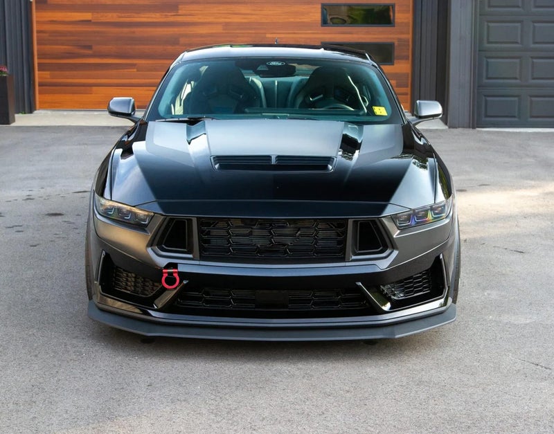 iJDMTOY Sports Red Aesthetic Track Racing Style Tow Hook Ring Compatible with 2024-up Ford Mustang Dark Horse ONLY, Made of Lightweight Aluminum - Image 3