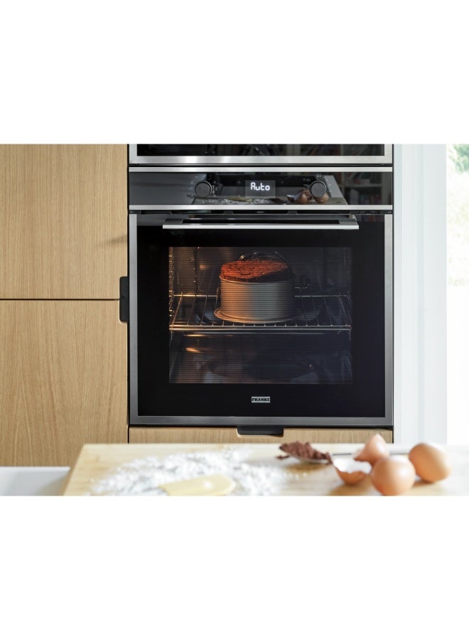 franke Built-In Electric Oven 60cm – 71L- FMA 97 P XS - Pyrolytic Self-Cleaning System - A+ Energy Efficiency - 11 Professional Cooking Functions - Soft Closing Door - Touch Electronic Control - Stainless Steel Finish – 116.0606.100(Made in Italy) - Image 3