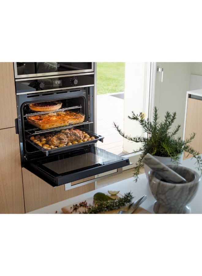 franke Built-In Electric Oven 60cm – 71L- FMA 97 P XS - Pyrolytic Self-Cleaning System - A+ Energy Efficiency - 11 Professional Cooking Functions - Soft Closing Door - Touch Electronic Control - Stainless Steel Finish – 116.0606.100(Made in Italy) - Image 4