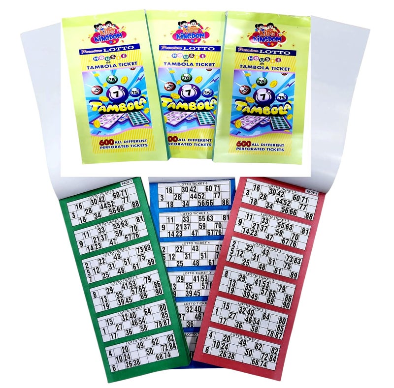 FRATELLI Tambola 1200 Bingo Tickets for Indoor Housie & Party Games (600 x 2 Tickets) - Image 2