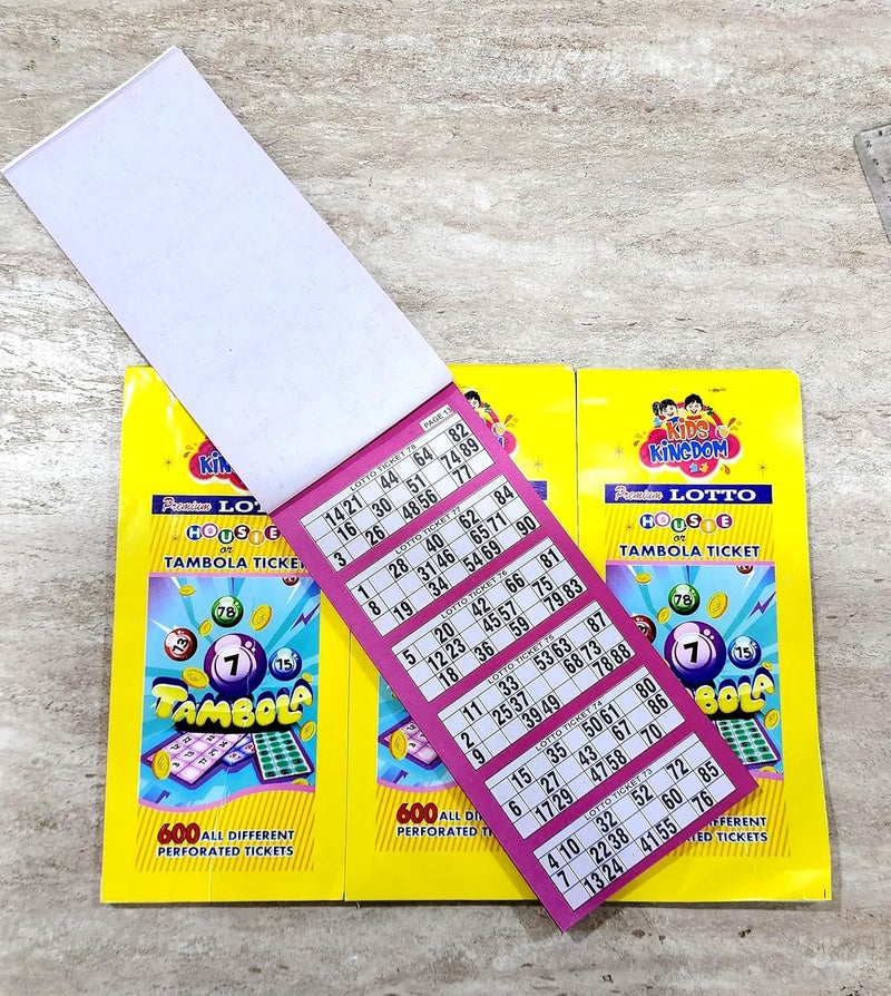 FRATELLI Tambola 1200 Bingo Tickets for Indoor Housie & Party Games (600 x 2 Tickets) - Image 3