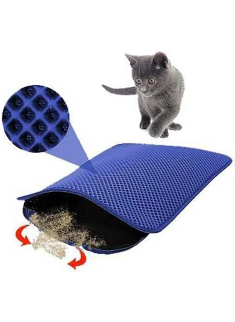5 دي ام Cat Toilet Front Sand Collector Cleaner Gray Mat with Screen