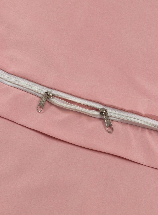 TIB® Glace Cotton King Size Elastic Bedsheet with 2 Pillow Covers, 140 GSM, 72x78x8 Inches. (Pink) - Image 3