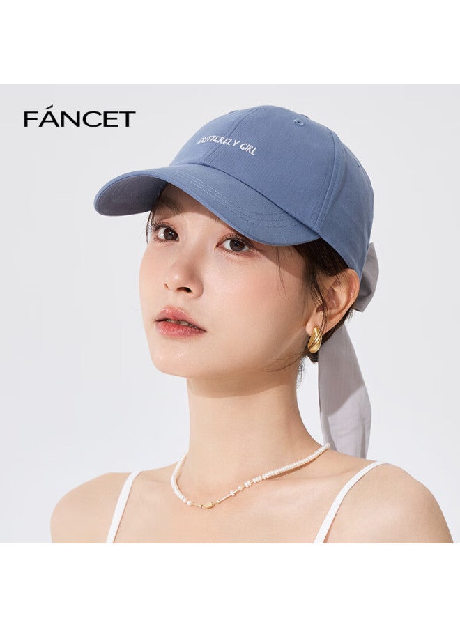 Fancet Women's Baseball Cap Spring Summer Cotton Embroidered Hat Sweet Bowknot Duckbill Korean Casual Sports Cap - Image 1