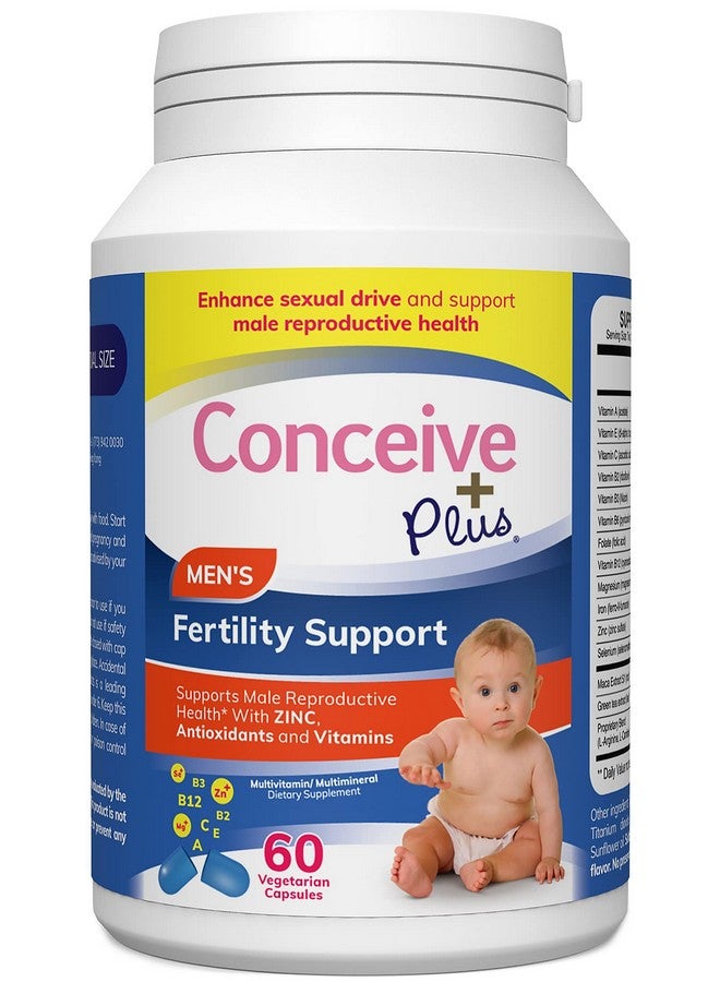 CONCEIVE PLUS Fertility Support for Men | Fertility Supplements for Men with Zinc, Vitamin C, E, Selenium | Motility Activator Multivitamin for Sperm Health & Conception | 60 Caps for 30 Days - Image 4