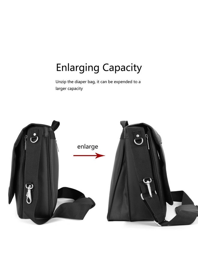 VanGoddy's Unisex Diaper Messenger Crossbody Bag and Kit (Red) - Image 3