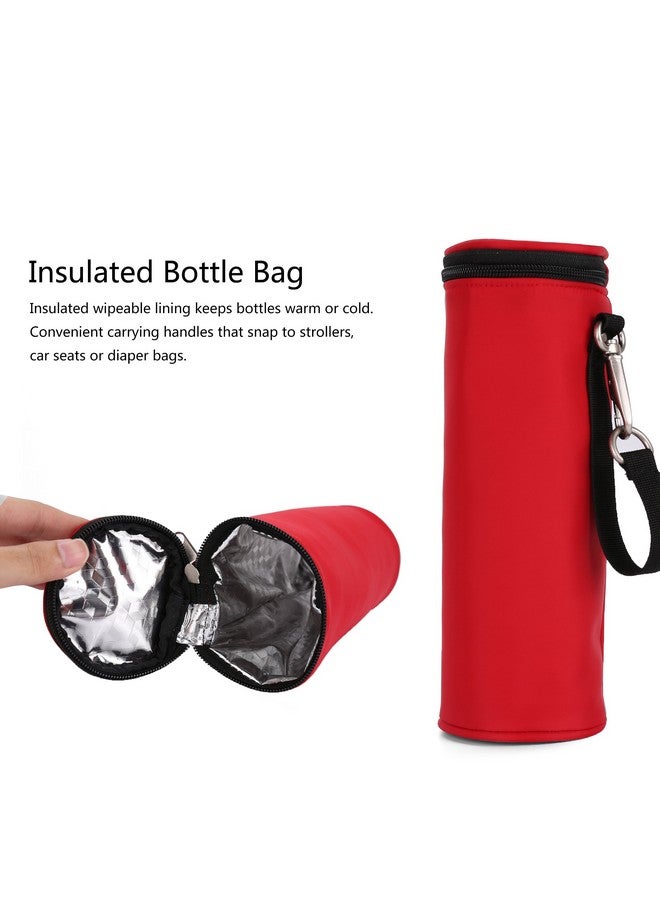 VanGoddy's Unisex Diaper Messenger Crossbody Bag and Kit (Red) - Image 5