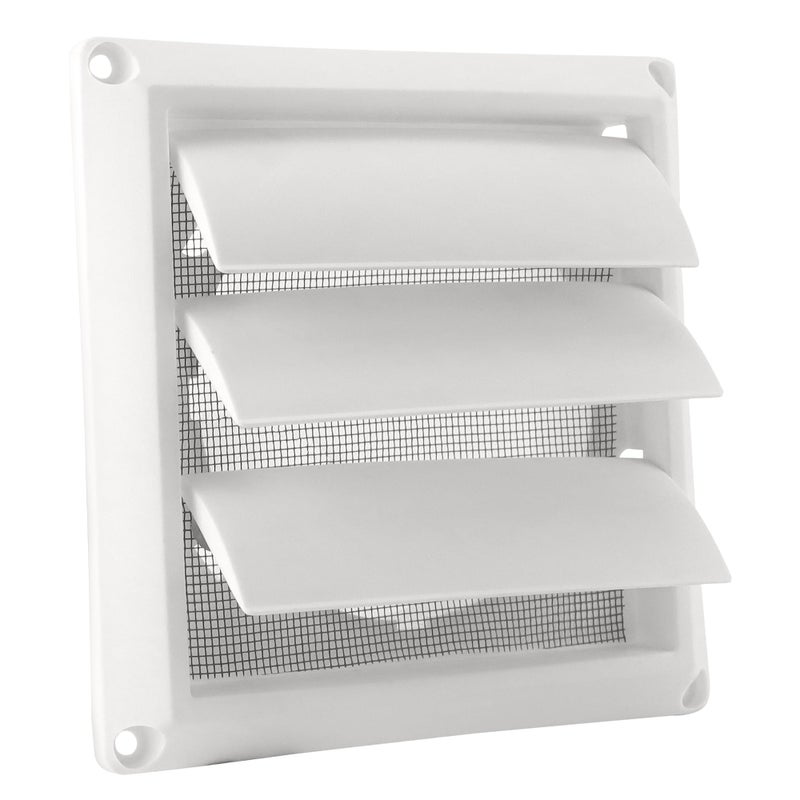 Vypart 4 Dryer Vent Cover for Exterior Prevent Rats and Birds Outdoor Vent Cover for House White Dryer Vent Cap with Screen Easy Installation