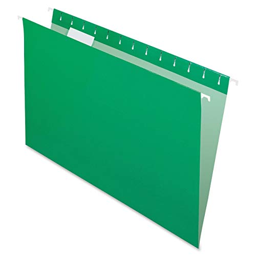 Pendaflex Recycled Hanging Folders, Legal Size, Bright Green, 1/5 Cut, 25/BX (81630) - Image 1
