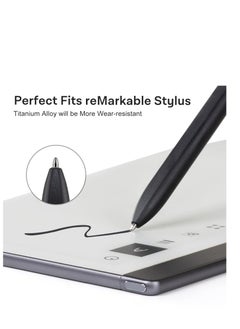 SYOSI Replacement Marker Stylus Pen Tips for Remarkable 2 Tablet- Durable Titanium Alloy Metal Tip/Nibs, with Pressure Sensitivity and Tilt Support (2 PCS)  - Image 2