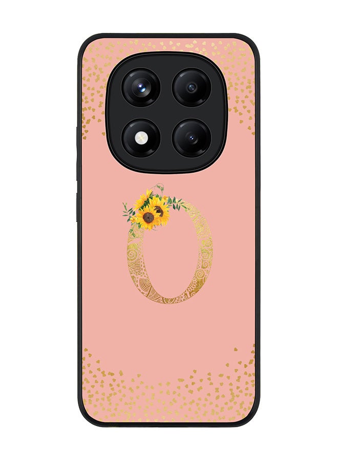 Stylizedd For Xiaomi Redmi Note 14 Pro 4G 4G Case,Slim fit Camera Protection, Shockproof Thin Phone cover  - Custom Floral Monogram - O  (Rose Pink ) - Image 1
