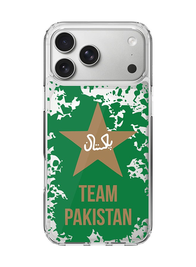 Classic Clear MagSafe Case for iPhone 17 Pro Max , Hybrid Soft Case Flexible Edges Anti Drop TPU PC Gel Thin Transparent Cover [ Designed for iPhone 17 Pro Max ] - Team Pakistan