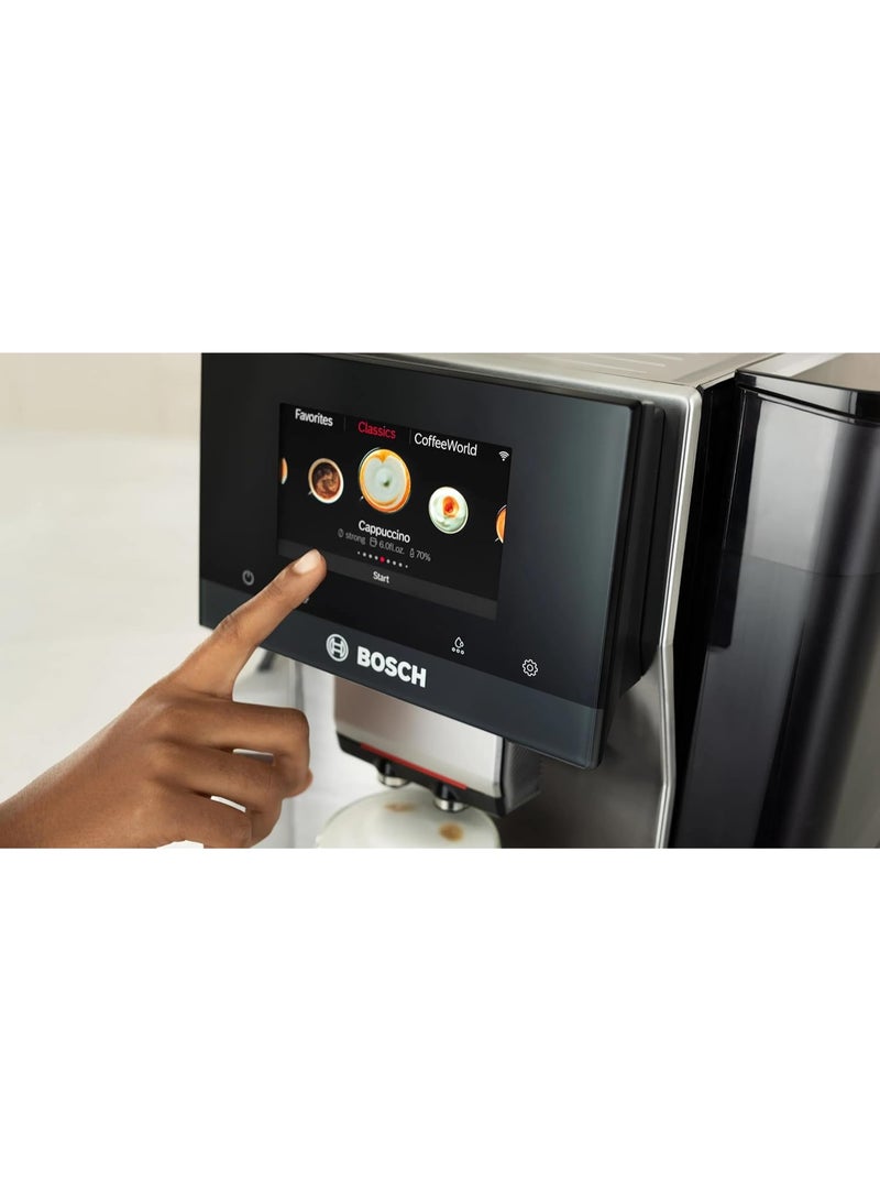 BOSCH Automatic Coffee Machine – Series 8 - 19 Bar Pressure - TFT Touch Display - Integrated Milk System - Home Connect – Black - TQE80703 2.4 L 1500 W TQE80703 black - Image 4
