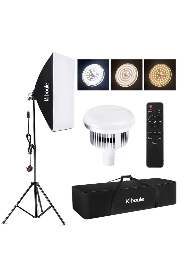 Kiboule - Dimmable LED Softbox Lighting Kit Continuous Lighting Soft Box Lights Set Studio Photography Light kit - Image 1