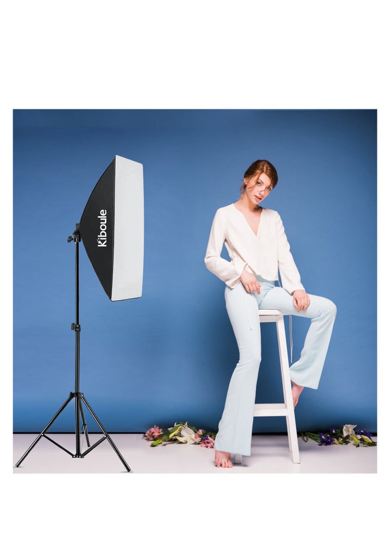 Kiboule - Dimmable LED Softbox Lighting Kit Continuous Lighting Soft Box Lights Set Studio Photography Light kit - Image 1