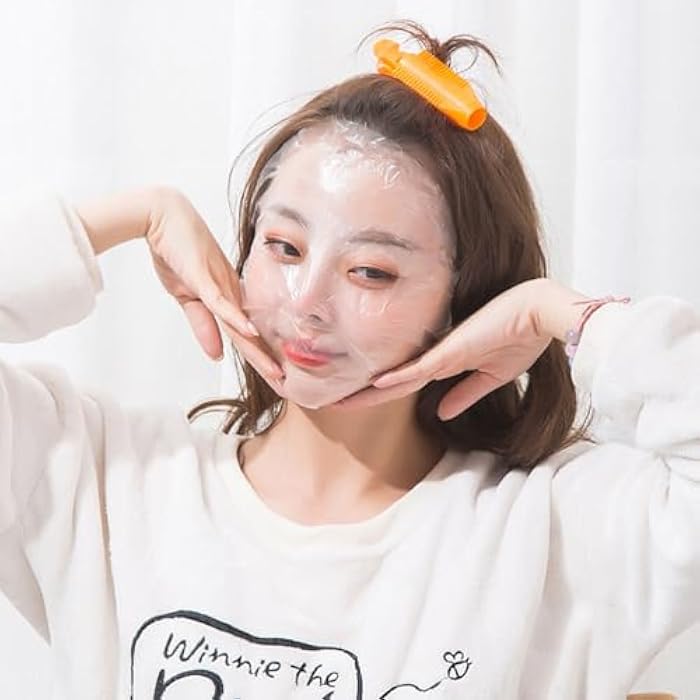 FOMIYES Disposable Facial Mask Film Sheets 400Pcs Diy Pre-Cut Plastic Face Mask for Home Spa Skin Care Moisture Retention and Fine Line Reduction - Image 3