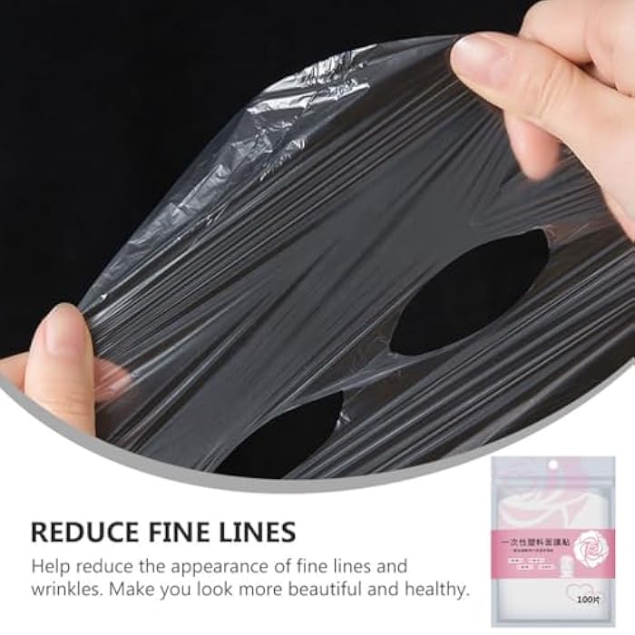 FOMIYES Disposable Facial Mask Film Sheets 400Pcs Diy Pre-Cut Plastic Face Mask for Home Spa Skin Care Moisture Retention and Fine Line Reduction - Image 4