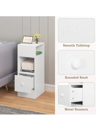 Wooden Nightstand – Modern Bedside Table with Drawer for Bedroom Storage.