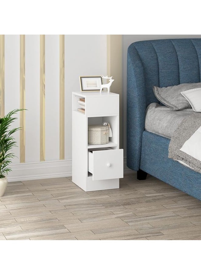 MODERN HOME Wooden Nightstand – Modern Bedside Table with Drawer for Bedroom Storage.  - Image 5