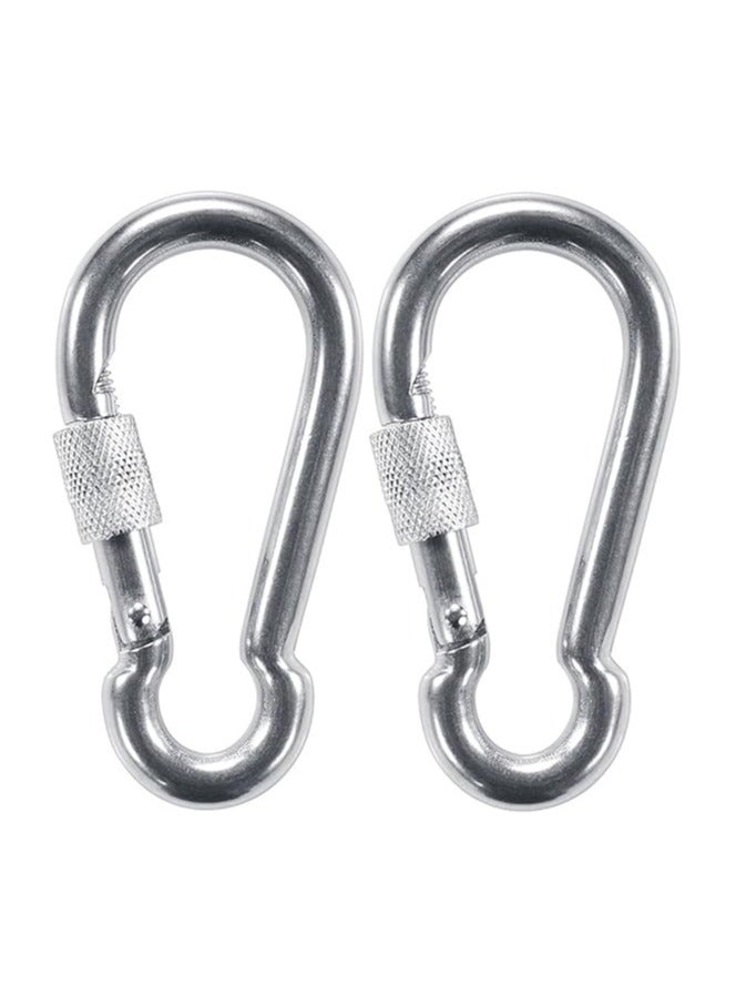 PROND Locking Carabiners, Heavy Duty Carabiner, 316 Stainless Steel Screw Lock Carabiner Hooks, 2.7inch (2PCS - 316 Stainless Steel)  - Image 1