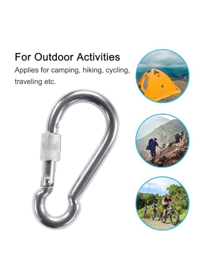 PROND Locking Carabiners, Heavy Duty Carabiner, 316 Stainless Steel Screw Lock Carabiner Hooks, 2.7inch (2PCS - 316 Stainless Steel)  - Image 3