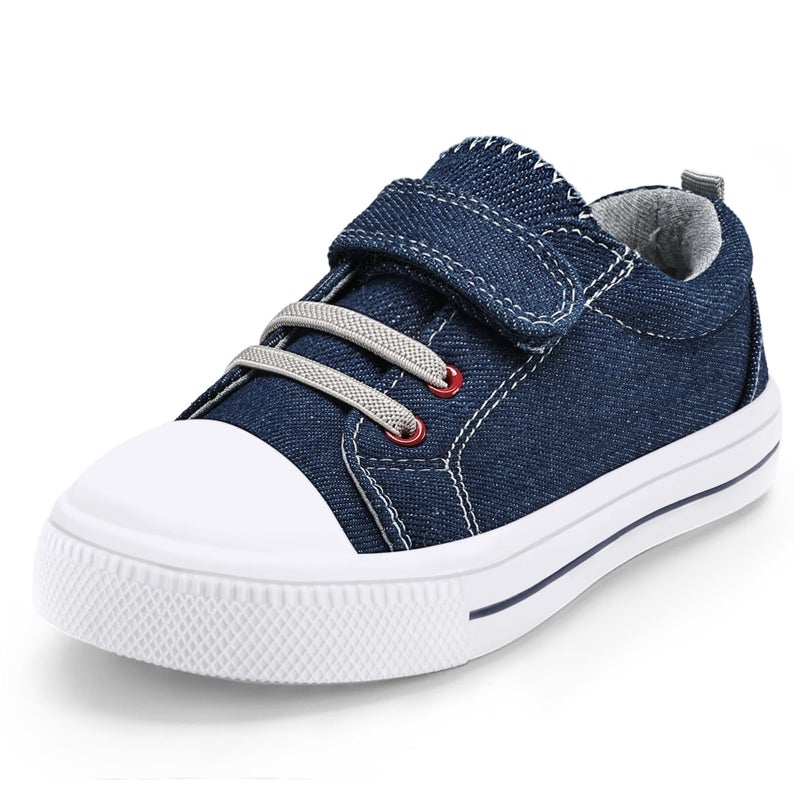 K KomForme Toddler Shoes Boys Girls Canvas Sneakers, Size 6 Toddler, Denim