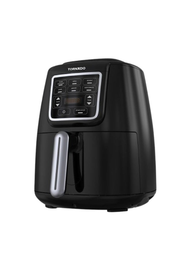 تورنيدو مقلاة هوائية تورنادو، 1550 واط، 4 لتر، رقمية، THF-1554D-XL-BS - أسود وفضي  - Image 3