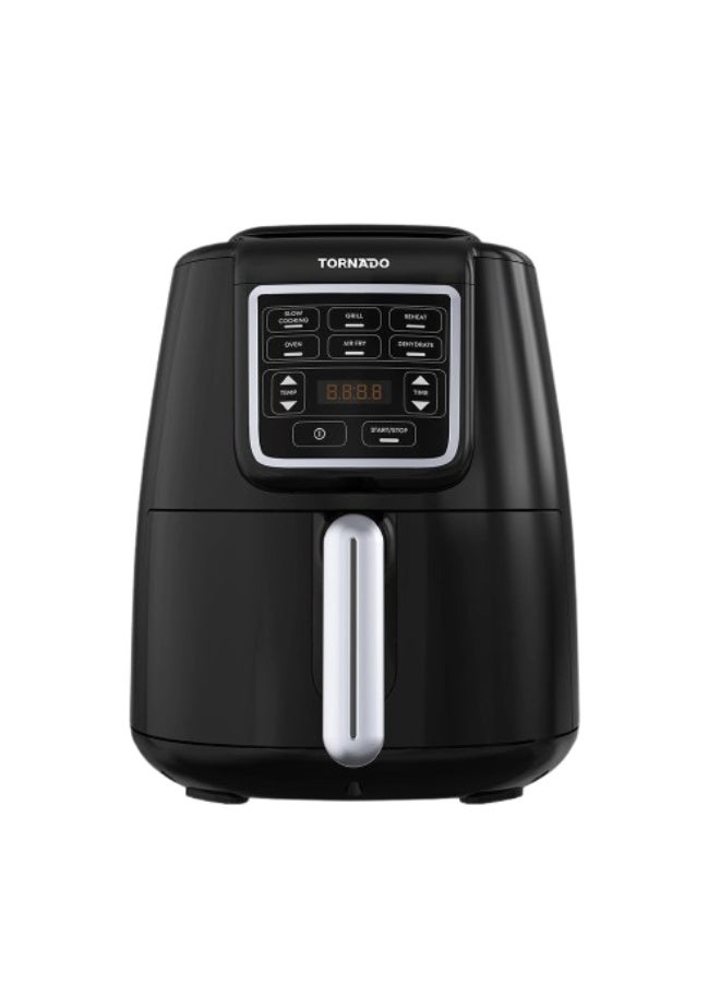 تورنيدو مقلاة هوائية تورنادو، 1550 واط، 4 لتر، رقمية، THF-1554D-XL-BS - أسود وفضي  - Image 1