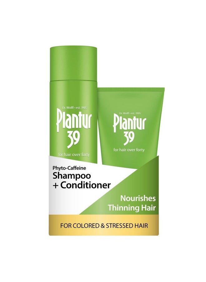 Plantur Lantur 39 Stressed Hair Nourishing Kit For Colored Stressed Hair Phytocaffeine Shampoo (8.45 Fl Oz) And Conditioner (5.07 Fl Oz)  - Image 2