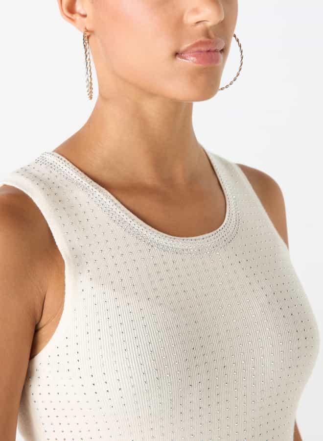 تواكستريمز بلوزة مزيّنة دون أكمام بياقة مستديرة من تو إكستريمز - Image 4