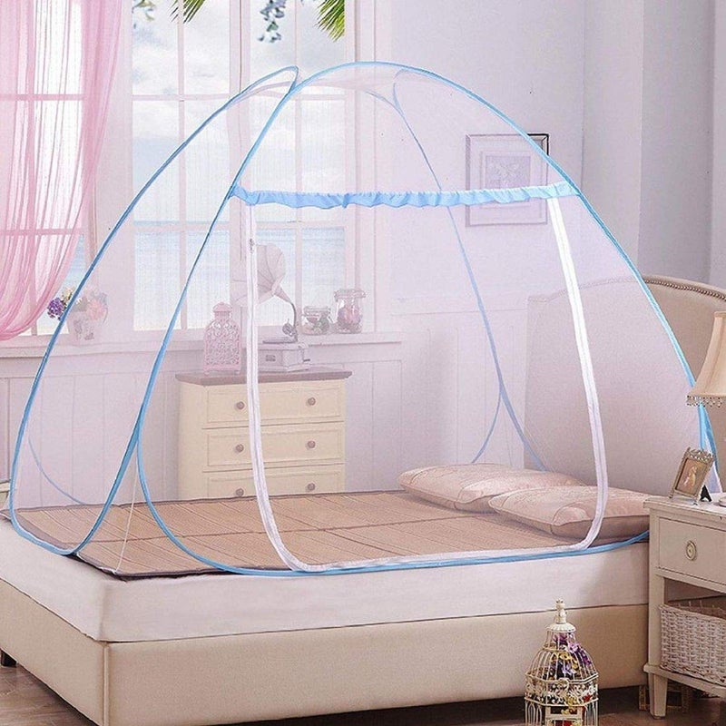 Sterling Mosquito Net for Bed King Size, Double Bed Mosquito net, Machardani for Double Bed, Mosquito net Queen Size Bed, Foldable Mosquito Net Blue. - Image 2