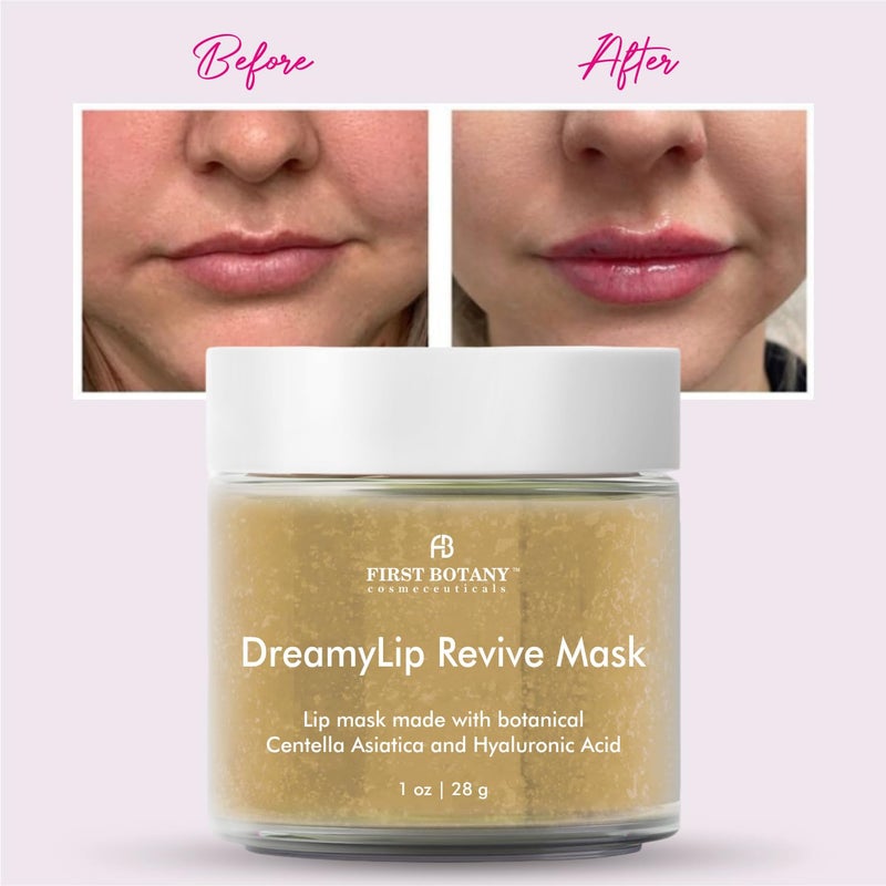 First Botany Lip Mask & Lip Balm - 2 in 1 Nourishing & Hydrating leave-on Overnight lip mask (Beige) - Image 2