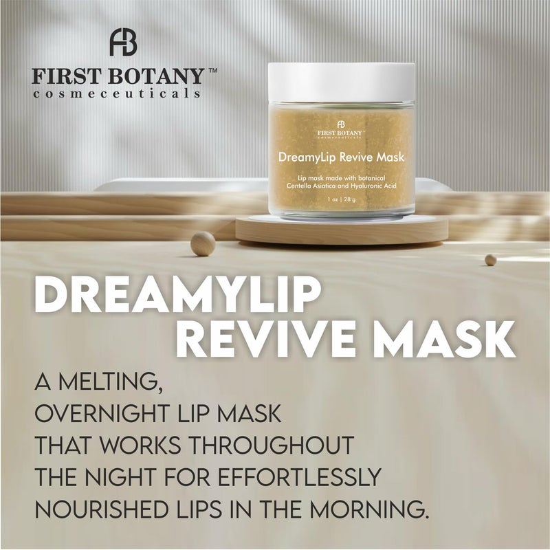 First Botany Lip Mask & Lip Balm - 2 in 1 Nourishing & Hydrating leave-on Overnight lip mask (Beige) - Image 3
