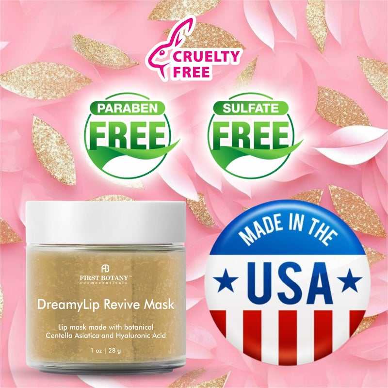 First Botany Lip Mask & Lip Balm - 2 in 1 Nourishing & Hydrating leave-on Overnight lip mask (Beige) - Image 5