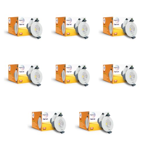 wipro Garnet 3w mini Spotlight, Warmwhite (Pack of 8) - Image 1
