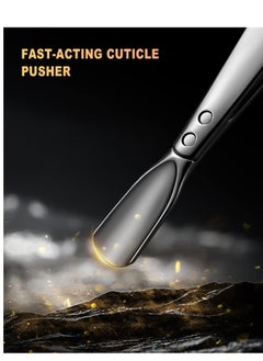 Excefore Mini Cuticle Trimmer, Slim Cuticle Clipper with Pusher, Precise Pointed Tip Cuticle Clipper, Suitable for Fingernails and Toenails  - Image 2