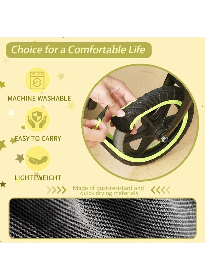 Ehucon PVC Wheelchair Wheel Covers -Durable Floor Protectors-10-Second Installation,Noise-Free & Waterproof,Zero Scratches on Wood/Marble,All-Weather Design - Image 4